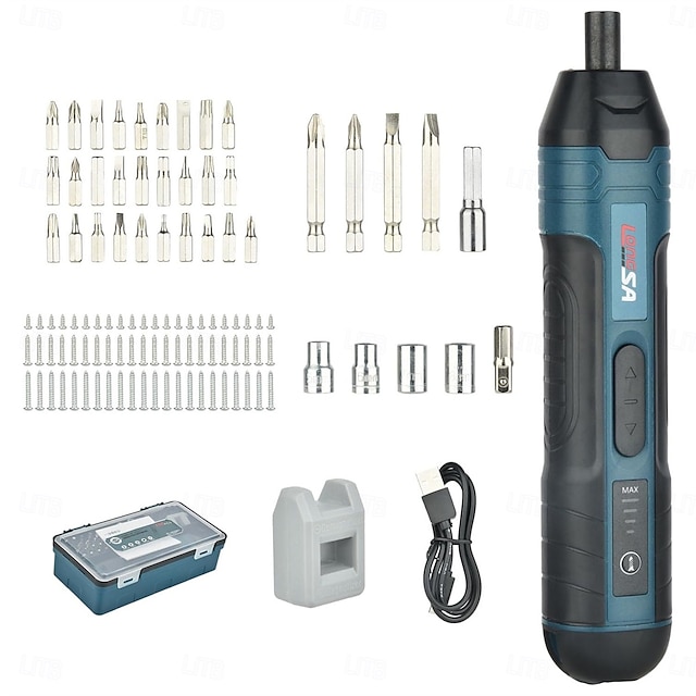  mini cacciavite elettrico 3,6 v set cacciavite elettrico con led 20/105 pezzi set cacciavite cordless 4 velocità 5 nm e 2,5 nm