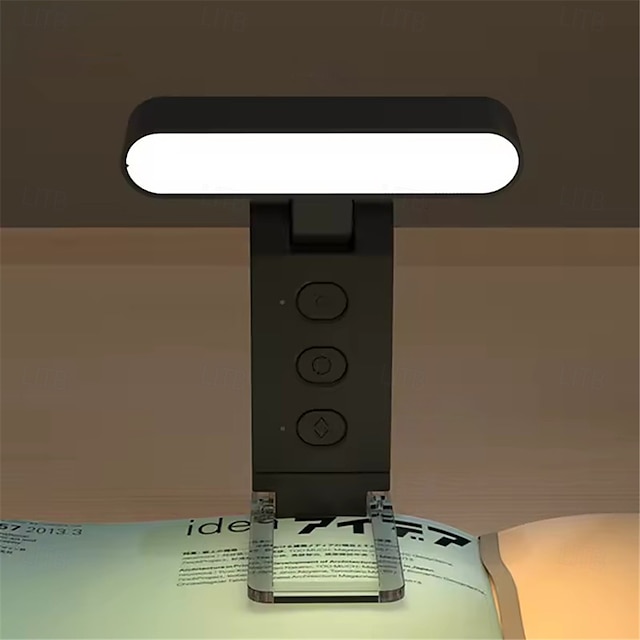  usb-klemme-leselys - bærbart sammenleggbart ledet bokmerkelys med oppladbart batteri, perfekt for stue- og soveromsbelysning 1 stk.