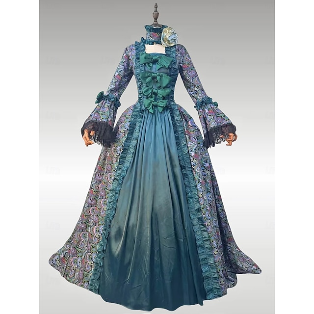 Regno Unito Vestito Regina Elisabetta Carnevale Vintage Rococò