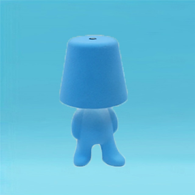  Fabric Cartoon Person Desk Lamp - USB Charging, Touch Dimming, Creative Night Light for Indoor Use