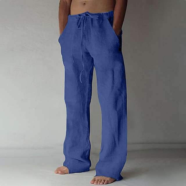 Men's Casual Linen Drawstring Pants main image 1