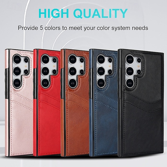  Puhelinlokero Samsung Galaxy S24 Ultra S24 Plus S24 S24 FE S23 S23 Ultra S23 Plus S22 S22 Plus Ultra A55 5G takakansi korttipaikka iskuja kestävä retro TPU PU nahka