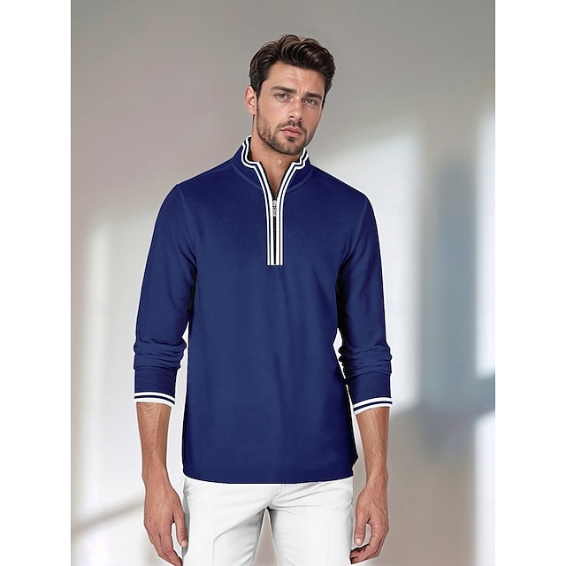  Playful Nautical Golf Shirt Quarterzip UPF50+