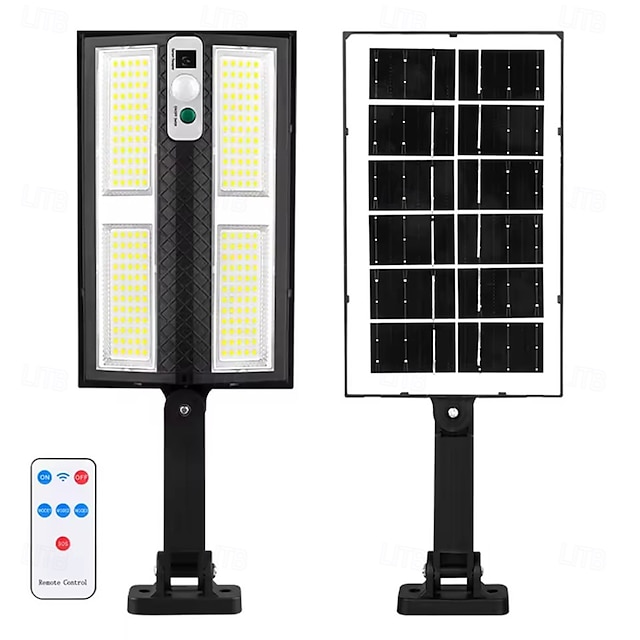  Solar Courtyard Wall Lamp with Remote Control - Outdoor Decorative Waterproof Light with Motion Sensor, Atmosphere Lighting for Gardens & Streets 1PC