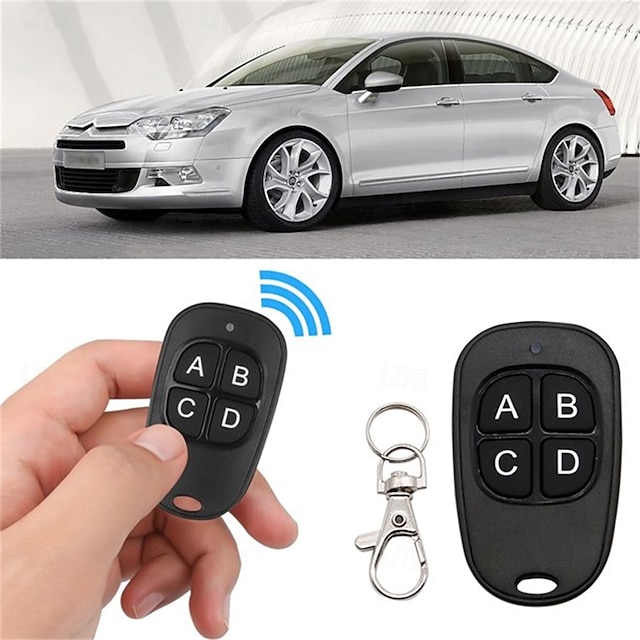  Télécommande de porte sans fil RF 433 MHz universelle 4 clés copie télécommande de garage clonage télécommande de portail électrique duplicateur de clé