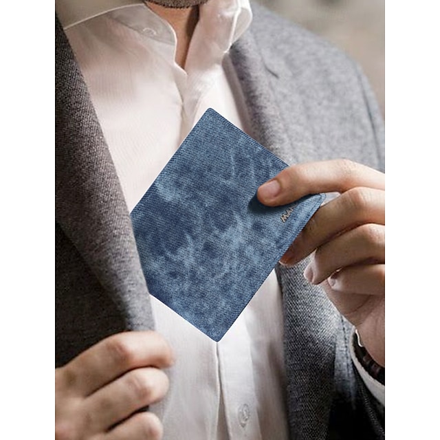  portofel pentru bărbați din piele artificială cu două orificii, cu blocare RFID, design subțire și elegant pentru utilizare ocazională și de zi cu zi negru albastru gri