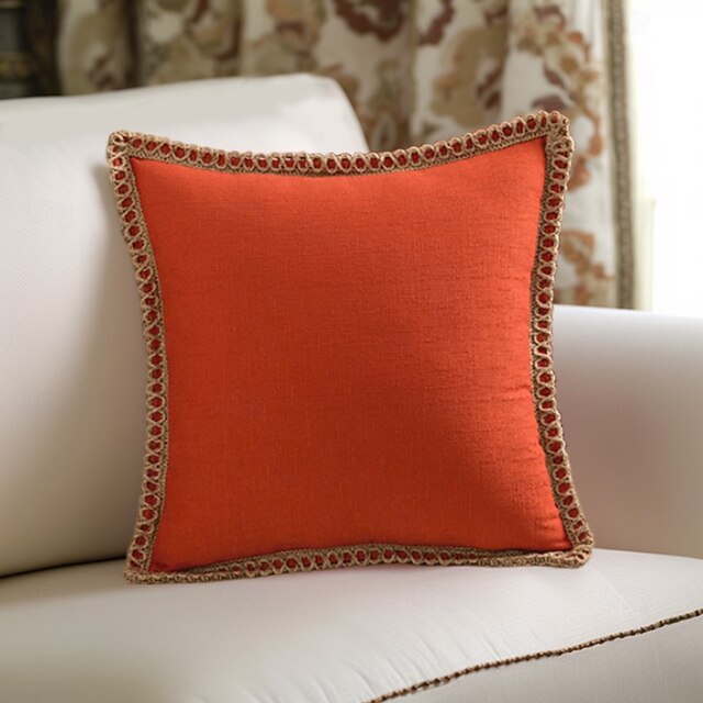 Coolest Pillows Decorative Toss Pillows Throw Pillow Cover Tufted Farmhouse Best Pillow Case for Bedroom Livingroom Pink Blue Sage Green Purple Yellow Burnt Orange 24