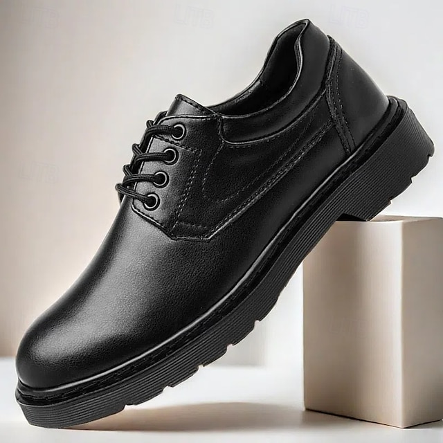  scarpe oxford stringate in similpelle nera da uomo con cuciture rosse – calzature eleganti, formali e casual per lavoro, affari e uso quotidiano