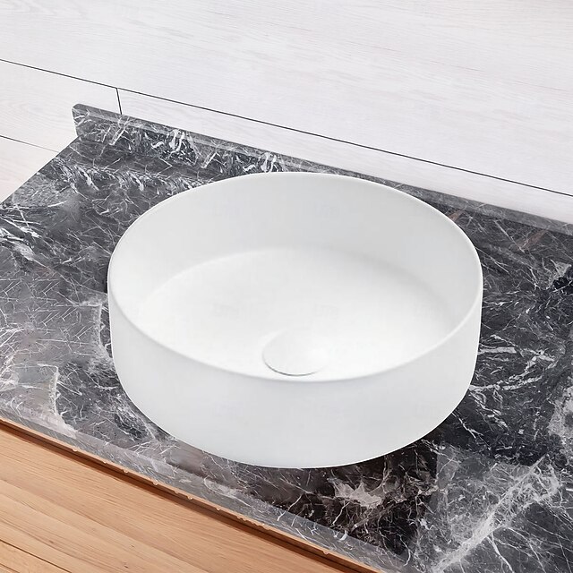  Umywalka łazienkowa Nowoczesny - Ceramika Zaokrąglony Vessel Sink