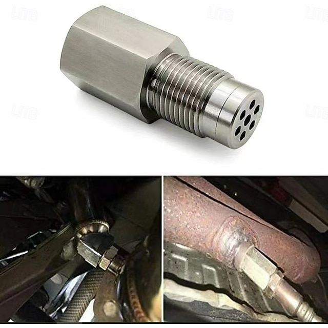  18 x 1.5 Auto Parts O2 Sensor adapter Lambda Oxygen Sensor Eliminator Extender O2 Sensor Spacer with Mini Catalyst