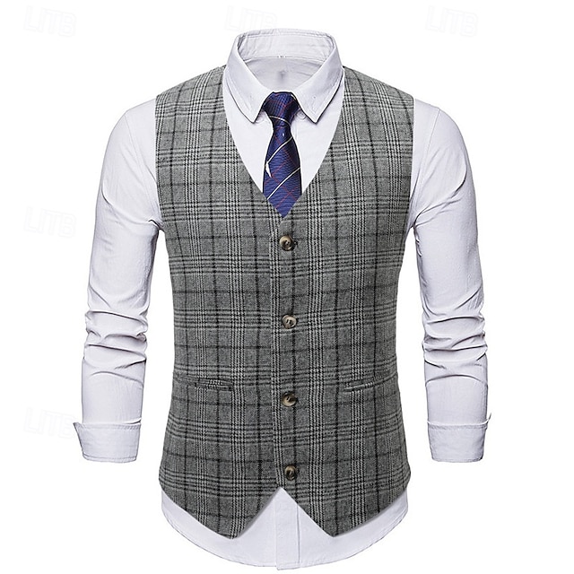  Retro Řvoucí 20s 20. léta 20. století Kamizelka Vesta Velký Gatsby Gentleman Retro Pánské Vánoce předvečer Všech svatých Karneval Výkon loučení se svobodou nevěsty Festival Dospělé Vesta Celý rok