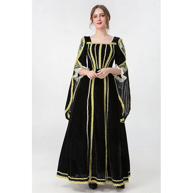 Epoque Médiévale Renaissance Robe vintage Robe Maxi Reine Viking ...