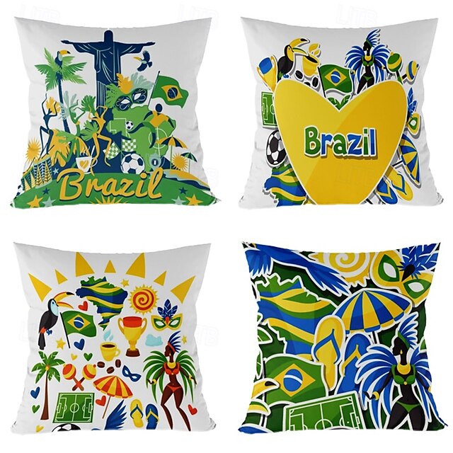  capa de almofada decorativa carnaval 1 peça capa de almofada quadrada macia fronha para quarto sala de estar sofá cadeira