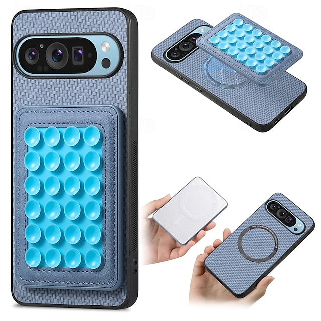  telefono Custodia Per Google Pixel 9 Pro Pixel 8 Pro Pixel 8 Pixel 9 Pixel 7 Pixel 7 Pro Pixel 6 Pixel 6 Pro Per retro Staccabile A calamita Supporta la ricarica wireless Retrò TPU Fibra di carbonio