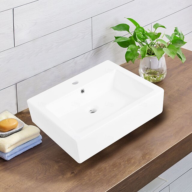  Umywalka łazienkowa Nowoczesny - Szkło Prostokąt Vessel Sink