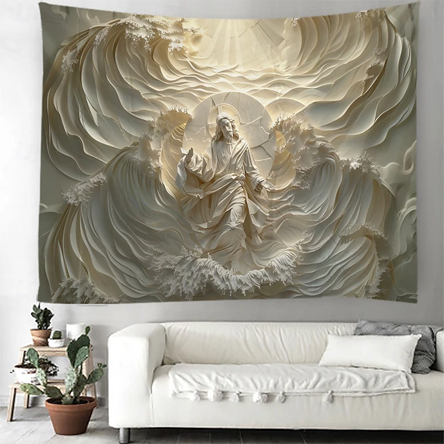 Mountain Sun Hanging Tapestry Optical Illusion Wall Art Large Tapestry 