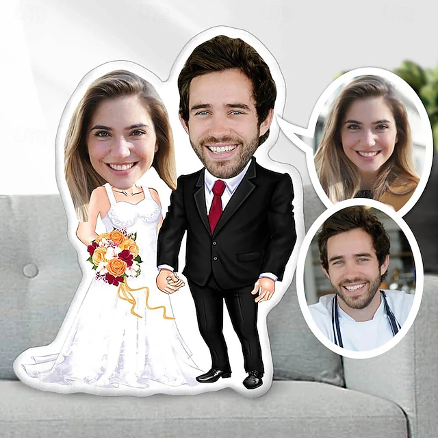 Personalized Gift Memorial Pillow Wedding Soft,Cuddly, Duplex Printed, Hand Washable, Contemporary Designed, Zipper Closed, Cotton Filled, All-Season Decorative Throw Pillow for Cherished Memories 5