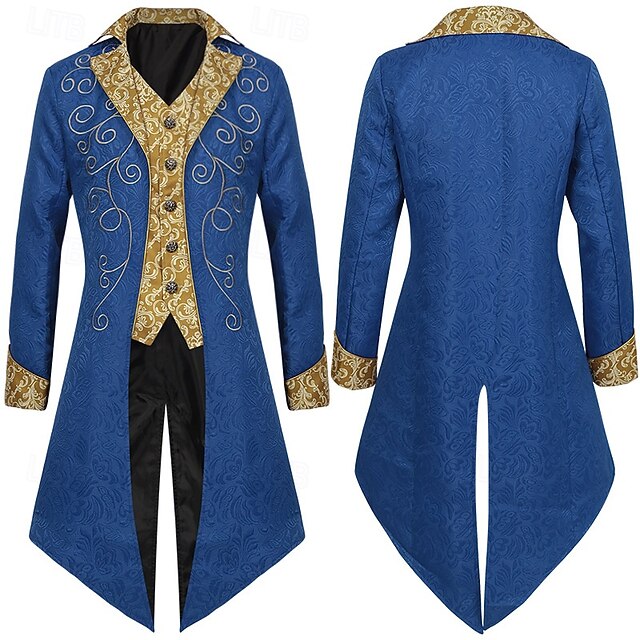 Medieval Steampunk Tuxedo Costume Men Clothing Gothic Jacket