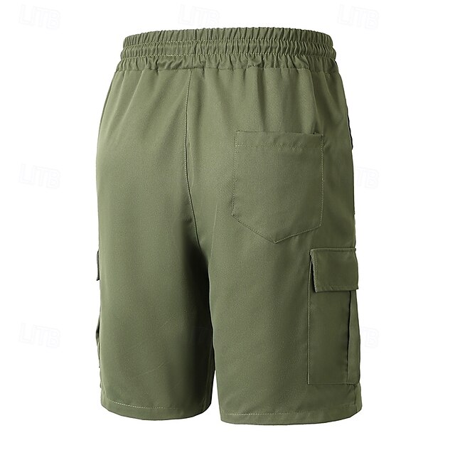 Men's Cargo Shorts Shorts Casual Shorts Drawstring Elastic Waist Multi 