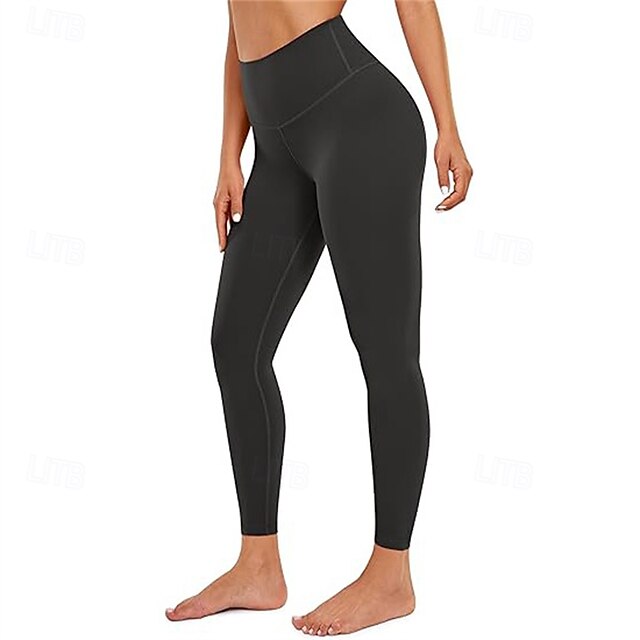  Per donna Pantaloni da yoga Leggings da yoga Fascia Elastica Vita Alta Yoga Allenamento in Palestra Pilates Collant Nero Borgogna Caffè Autunno Gli sport Abbigliamento sportivo Elasticizzato Taglia