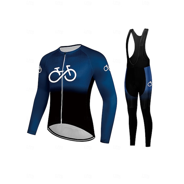  Men's Cycling Jersey Black&White Bib set Top MTB Bicycle Shirt Mountain Road Riding Clothing Short Sleeve Cyclist biking Quick Dry Breathable 3 Rear Pockets