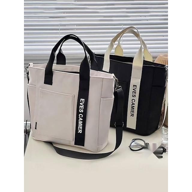  borsa tote in tela resistente all'acqua: borsa versatile di grande capacità per le donne con opzioni di trasporto a mano e a spalla, perfetta per il lavoro, lo shopping e l'uso quotidiano