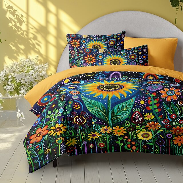  set copripiumino floreale botanico - include copripiumino e federe - design elegante e ispirato alla natura - tessuto morbido e confortevole - perfetto per l'arredamento della camera da letto