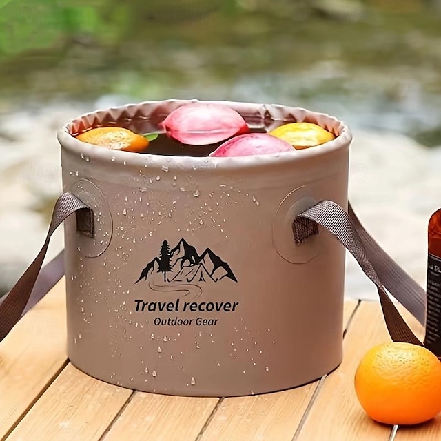  Outdoor Foldable Water Bucket Large-capacity Camping Portable Storage Bag Travel Multi-functional Soaking Bucket Fishing Bucket