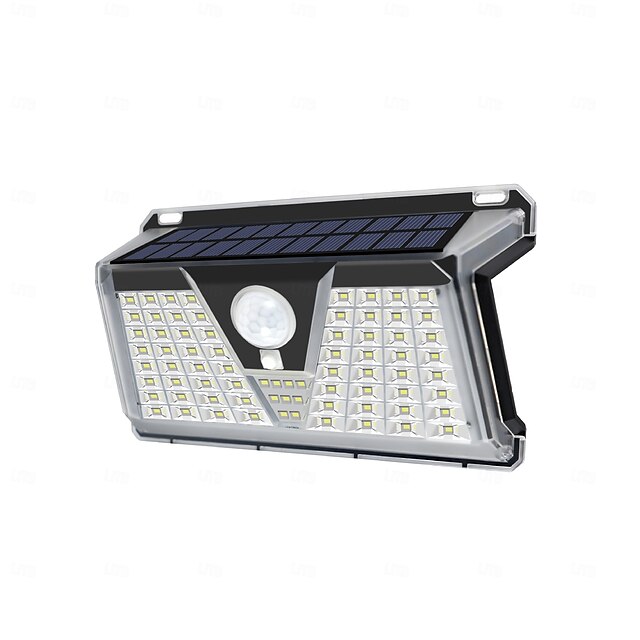  Lámpara de pared solar impermeable para exteriores con sensor de movimiento - 33/73 cuentas LED IP65 a prueba de agua 270° gran angular para iluminación de porche, patio, balcón y garaje 1 pieza