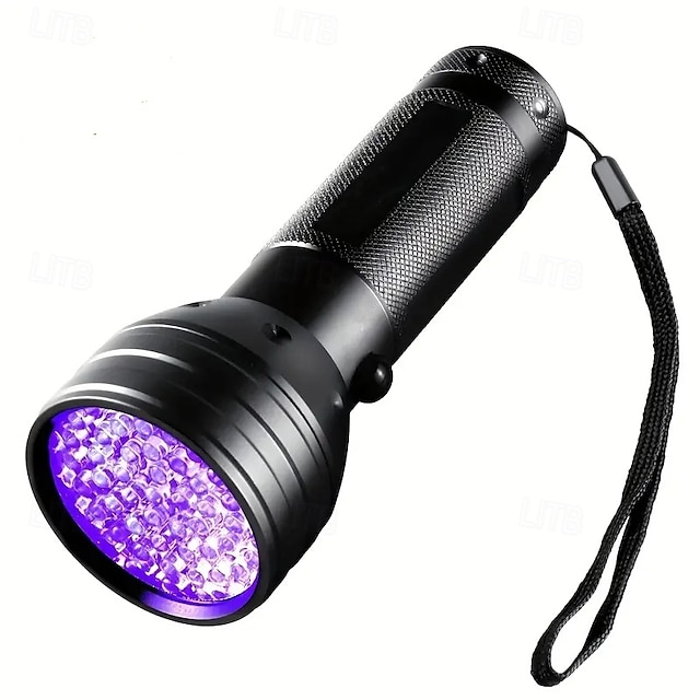  51 LED UV Flashlight - 395nm Black Light for Dog Urine, Pet Stains & Bed Bug Detection (Batteries Not Included)