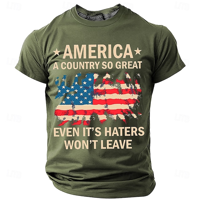  Den veteránů Pánské Patriot Patriotic Veteran Veterán T tričko s krátkým rukávem T tričko 3D tisk crew neck tričko každodenní vojenské ulice každodenní černé modré zelené letní jarní oblečení