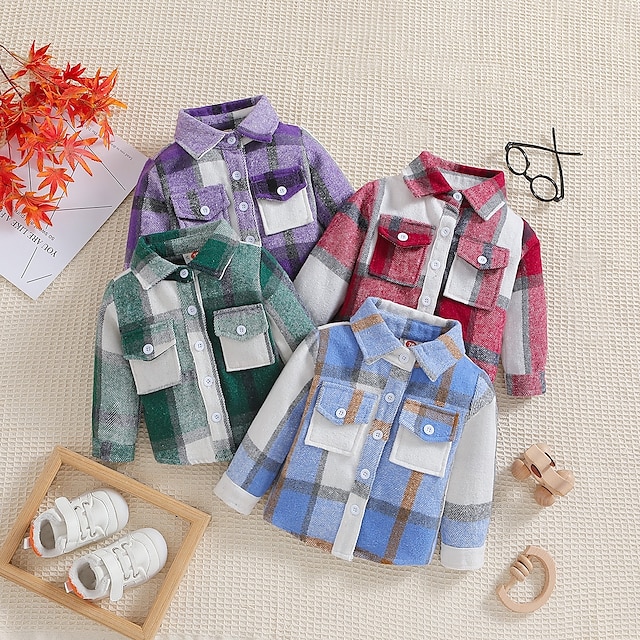  Bambino Da ragazza Giornata universale dell'infanzia Shacket Color Block Di tendenza Girocollo Esterno Cotone Cappotto Capispalla 3-7 anni Primavera Nero Bianco Rosa