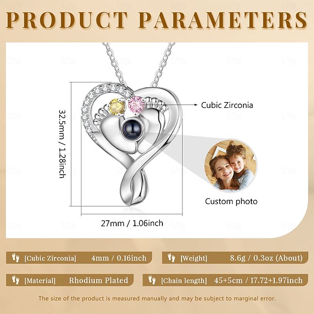 Collana Con Ciondolo A Forma Di Cuore Personalizzato Con Foto, Collana - Foto 6