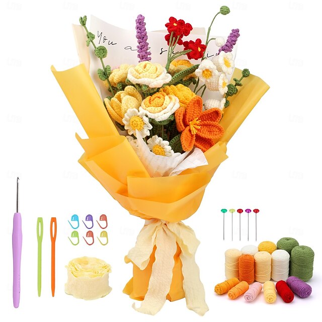 Kit Bouquet De Fleur Fil Chenille