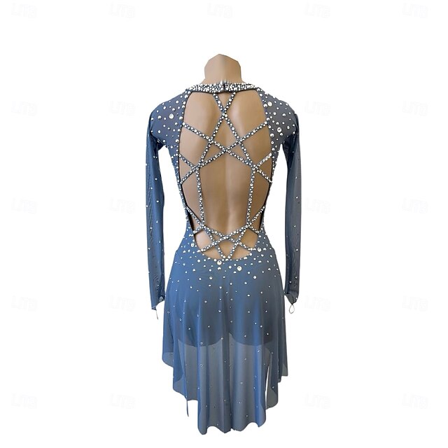 Gonna Da Pattinaggio Artistico Blu Scuro Per Ragazze - Mini, Svasata, In Poliestere - Comfort E Movibilità - Foto 7