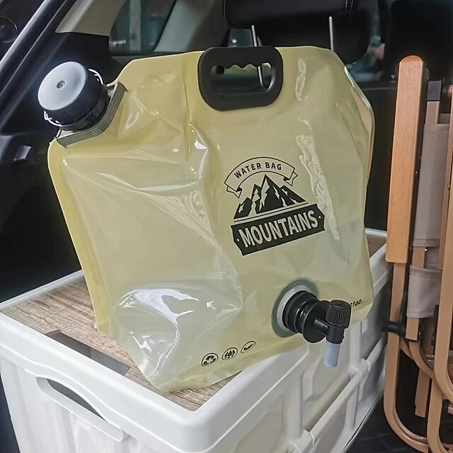  8l bærbar vannoppbevaringspose for campingtur og kjæledyr sammenleggbar med tapphåndtak grill med stor kapasitet utendørs vannbeholder