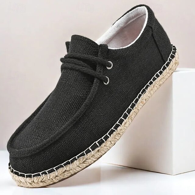  pánské béžové mokasíny espadrilky s provazovým detailem – ležérní nazouváky pro letní a plážové výlety