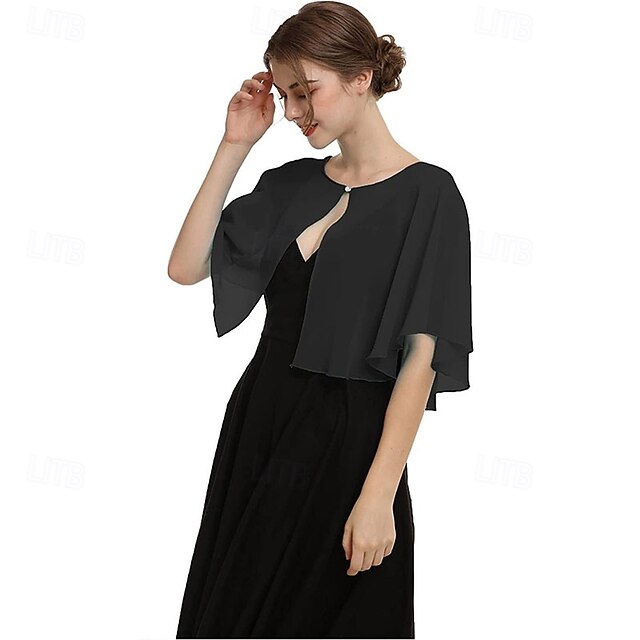  chiffon capelet bløde kapper sjaler og omslag til aftenkjole bryllupskapape 1920'erne sjaltilbehør til kvinder flapper cover up