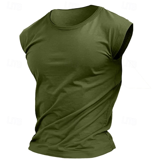  Per uomo Maglietta Maglie traspiranti Manica Corta Girocollo Estate Semplice Sport Moda Leggero Vacanza Casuale Ferie Nero Bianco Rosso Maglietta Top per Uomo