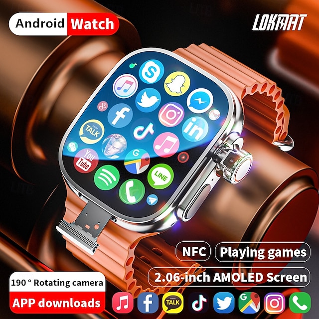  LOKMAT XH12C 4G LTE Smartwatch Telefon GPS Herzfrequenzmonitor Bluetooth Android iOS 2.06
