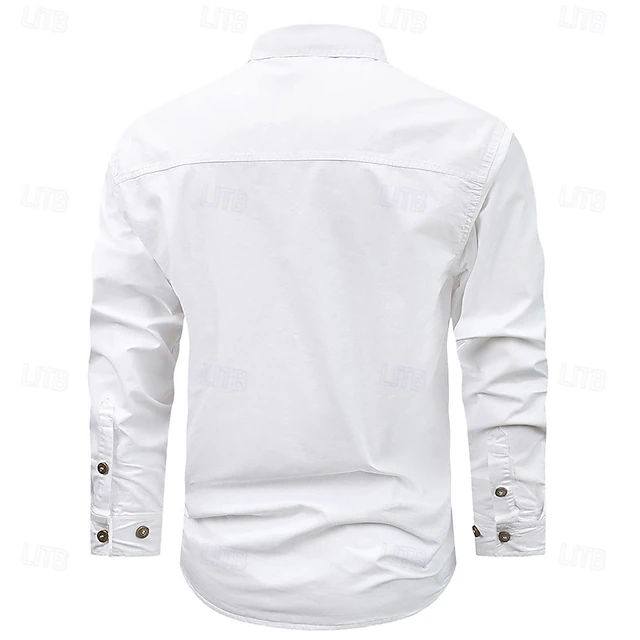 Vetement Pour Safari Chemise Cargo Safari Homme - Manches Longues - Style Randonnée Et Travail - Polyester Chemise Travail Polyester Style Militaire Vetement Pour Safari Chemise Cargo Safari Homme - Manches Longues - Style Randonnée Et Travail - Polyester Chemise Travail Polyester Style Militaire