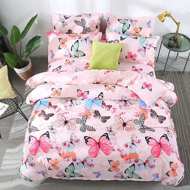  set copripiumino a farfalla delicato motivo a farfalla per un arredamento da camera da letto grazioso ed elegante realizzato in tessuto morbido e traspirante per il massimo comfort e durata