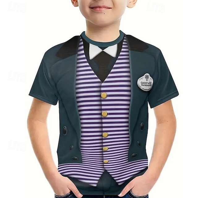  Św. Patryk Dla chłopców 3D Graficzny Podkoszulek T-shirt Krótki rękaw Lato Wiosna Moda Podstawowy Dzieci 4-12 lat Półgolf Na zewnątrz Codzienny Regularny
