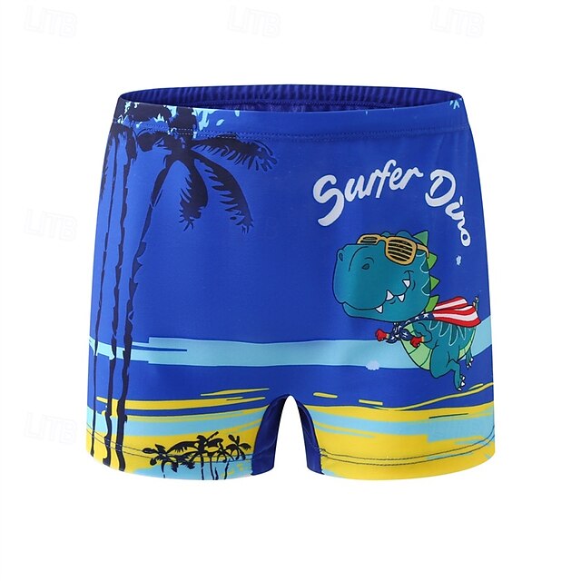  Barn Pojkar Beach Shorts Dinosaurie Ärmlös Strand Semester Marinblå Sommar Kläder 4 år +