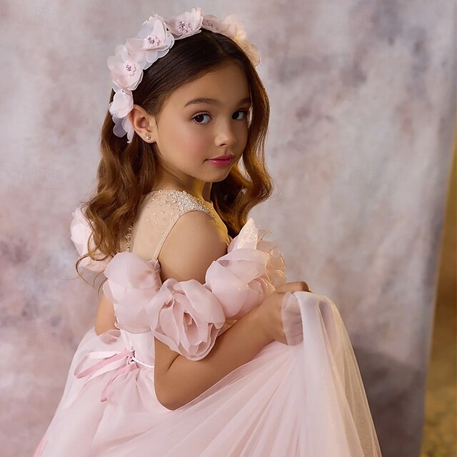 Robe Fille Fleurie Pour Mariage, Communion Ou Fête - Taille 3T, Blanc, Style Princesse