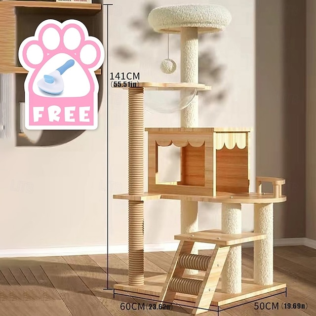  70 Inches Cat Tree/Cat Tree House and Towers for Large Cat/Cat Climbing Tree with Cat Condo/Cat Tree Scratching Post/Multi-Level Large Cat Tree