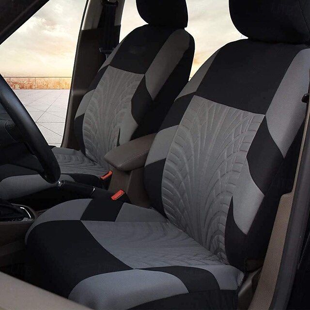  Funda de asiento de automóvil de 5 asientos completamente rodeada funda de tela StarFire 95% universal lavable transpirable multicolor