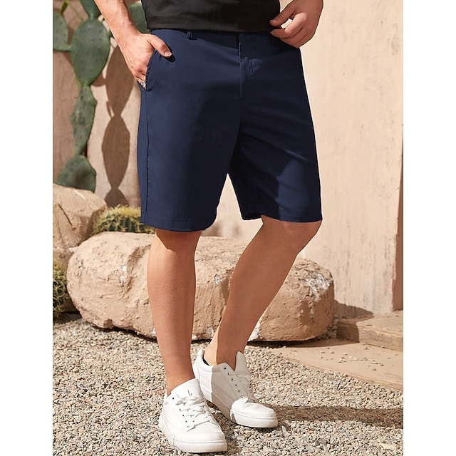  Bărbați Pantaloni Scurți Pantaloni scurti de rochie Pantaloni scurți de vară Pantaloni Scurți de Golf Buzunar Picior drept Simplu Respirabil Fără călcat Lungimea genunchiului Afaceri Casual Zilnic