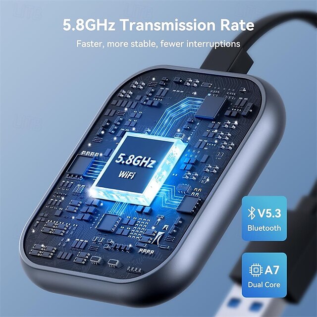 Wireless CarPlay Adapter 2-in-1 - Kabellos Für Auto & Smartphone Mirroring (ab 2016, IOS 10+)