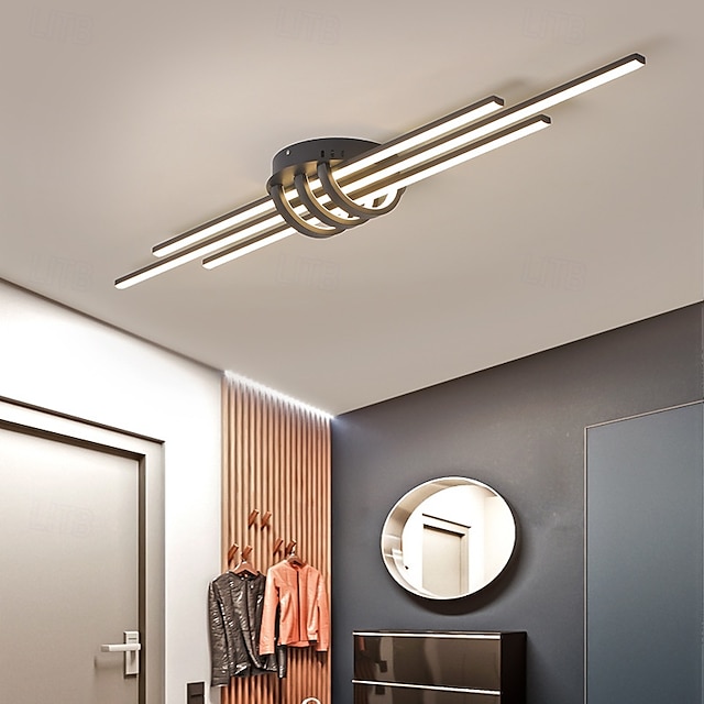  LED Deckenleuchte Modern Liniendesign Flurlampe 80cm Deckenleuchte für Schlafzimmer Wohnzimmer Flur Küche Büro 110-240V